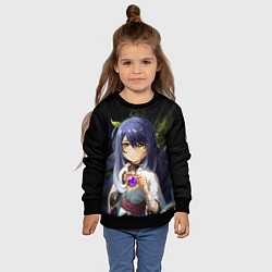 Свитшот детский Кудзё Сара Genshin Impact, цвет: 3D-черный — фото 2