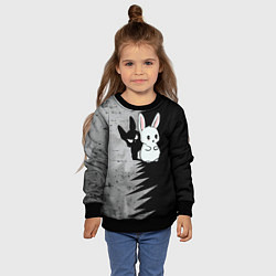 Свитшот детский Теневой зайка, цвет: 3D-черный — фото 2