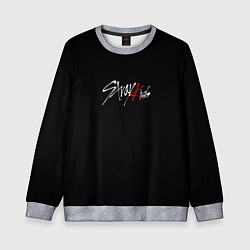 Свитшот детский Stray Kids white logo, цвет: 3D-меланж