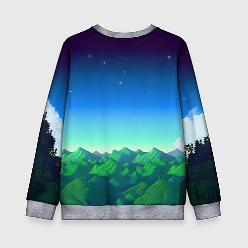 Детский свитшот Горы Stardew Valley / 3D-Меланж – фото 2