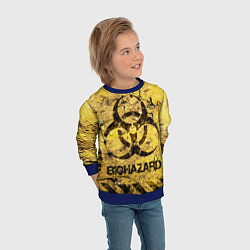 Свитшот детский Danger biohazard, цвет: 3D-синий — фото 2