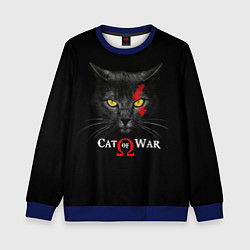 Свитшот детский Cat of war collab, цвет: 3D-синий