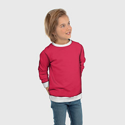 Свитшот детский Viva magenta pantone textile cotton, цвет: 3D-белый — фото 2