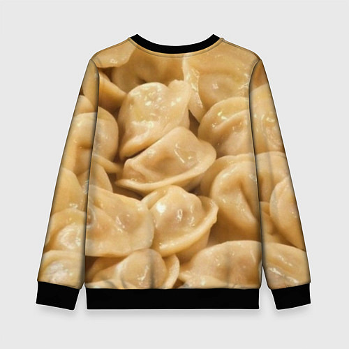 Детский свитшот Пельмени / 3D-Черный – фото 2