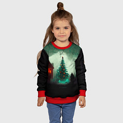 Свитшот детский Тёмное рождество, цвет: 3D-красный — фото 2