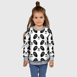 Свитшот детский Panda bing dun dun, цвет: 3D-меланж — фото 2