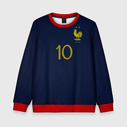 Свитшот детский Мбаппе ЧМ 2022 сборная Франции, цвет: 3D-красный