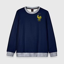 Свитшот детский Форма сборной Франции ЧМ 2022, цвет: 3D-меланж