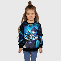 Свитшот детский Странник: Genshin impact, цвет: 3D-черный — фото 2