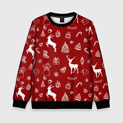 Свитшот детский Новогоднее настроение уют, цвет: 3D-черный