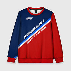 Свитшот детский Формула 1 - рожденный побеждать, цвет: 3D-красный