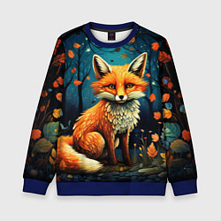 Детский свитшот Лиса в Folk Art стиле