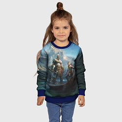 Свитшот детский Кратос c Атреем, цвет: 3D-синий — фото 2
