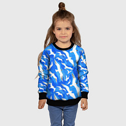 Свитшот детский Летящие чайки в небе, цвет: 3D-черный — фото 2