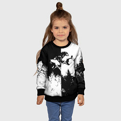 Свитшот детский Два волка, цвет: 3D-черный — фото 2