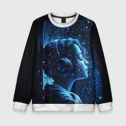 Свитшот детский Сон в лунную ночь, цвет: 3D-белый