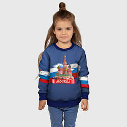 Свитшот детский Москва Кремль, цвет: 3D-синий — фото 2