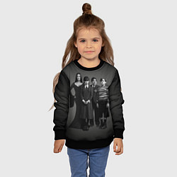 Свитшот детский Аддамс, семейный портрет, цвет: 3D-черный — фото 2