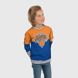 Свитшот детский Нью-Йорк Никс НБА, цвет: 3D-меланж — фото 2