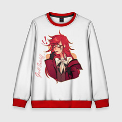 Свитшот детский Грелль Сатклифф Темный Дворецкий, цвет: 3D-красный