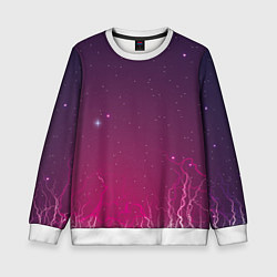 Свитшот детский Космическая аномалия, цвет: 3D-белый