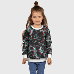 Свитшот детский Сеть нейронов, цвет: 3D-белый — фото 2