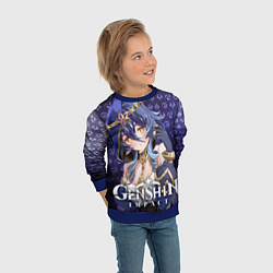 Свитшот детский Лайла элементали, цвет: 3D-синий — фото 2