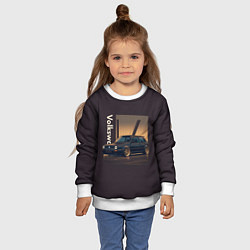 Свитшот детский Volkswagen Golf class, цвет: 3D-белый — фото 2