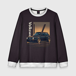 Свитшот детский Volkswagen Golf class, цвет: 3D-белый