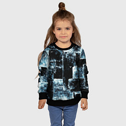 Свитшот детский Голубой, чёрный и белый абстракт, цвет: 3D-черный — фото 2