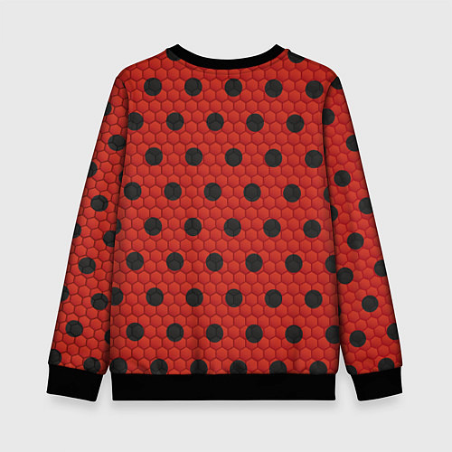 Детский свитшот Камуфляж божья коровка / 3D-Черный – фото 2