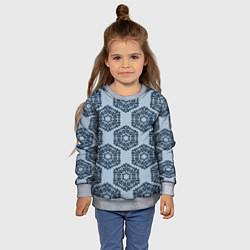 Свитшот детский Снежинка в форме многоугольника, цвет: 3D-меланж — фото 2