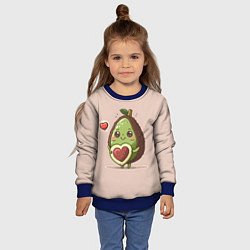 Свитшот детский Влюбленный авокадо - парные, цвет: 3D-синий — фото 2