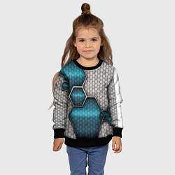 Свитшот детский Cyber texture abstraction, цвет: 3D-черный — фото 2
