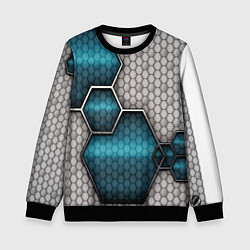 Свитшот детский Cyber texture abstraction, цвет: 3D-черный