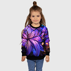 Свитшот детский Лепестки Снов, цвет: 3D-черный — фото 2