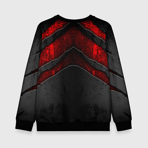 Детский свитшот Wedneday black and red / 3D-Черный – фото 2