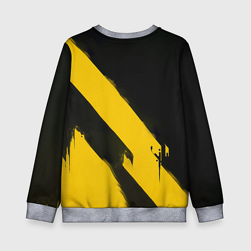 Детский свитшот Девушка и парень в стиле киберпанк / 3D-Меланж – фото 2