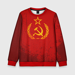 Свитшот детский СССР серп и молот, цвет: 3D-красный
