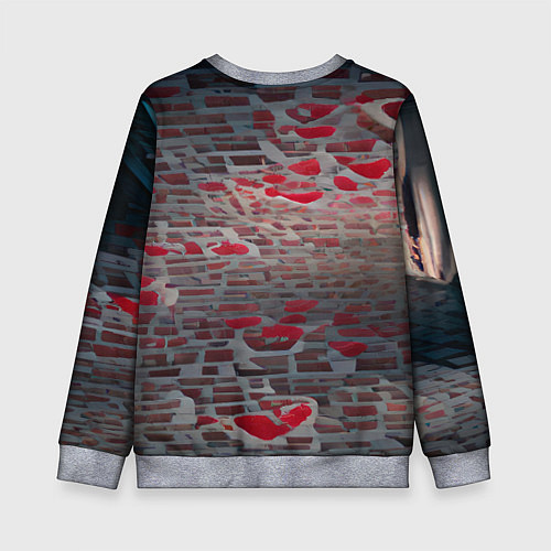 Детский свитшот Любовная абстракция / 3D-Меланж – фото 2