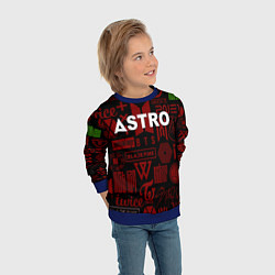 Свитшот детский Astro k-pop pattern, цвет: 3D-синий — фото 2