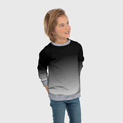 Свитшот детский От черного к белому, цвет: 3D-меланж — фото 2