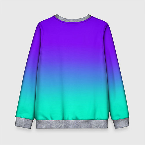 Детский свитшот Синие оттенки / 3D-Меланж – фото 2