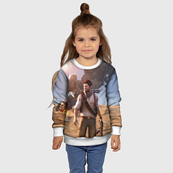 Свитшот детский Uncharted 3, цвет: 3D-белый — фото 2