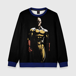 Свитшот детский Накаченный Сайтама, цвет: 3D-синий