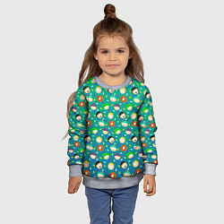 Свитшот детский Южный Парк - паттерн персонажи, цвет: 3D-меланж — фото 2