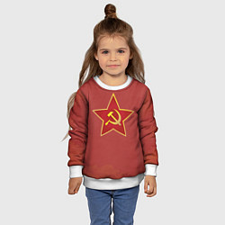 Свитшот детский Советская звезда, цвет: 3D-белый — фото 2