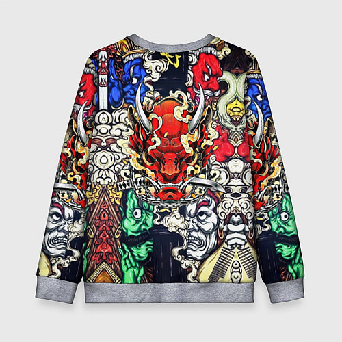 Детский свитшот Irazumi devil / 3D-Меланж – фото 2