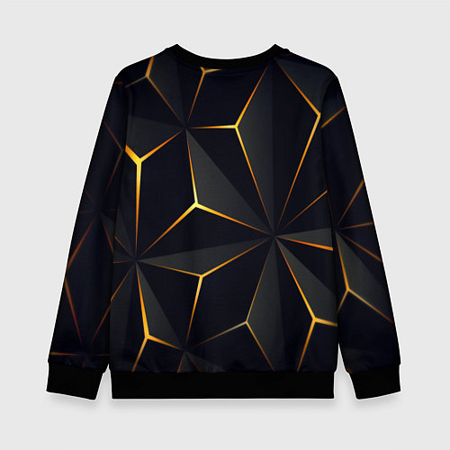 Детский свитшот Hexagon Line Smart / 3D-Черный – фото 2