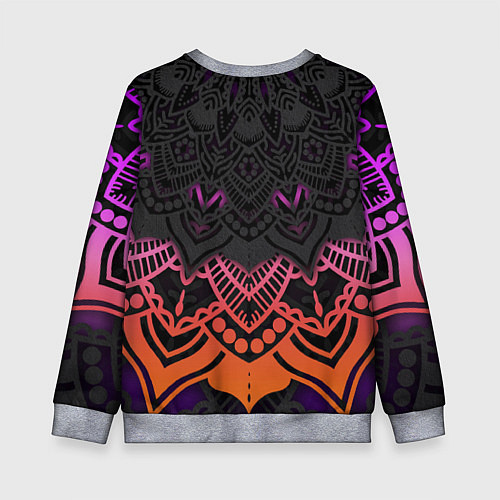 Детский свитшот Цветастый узор / 3D-Меланж – фото 2